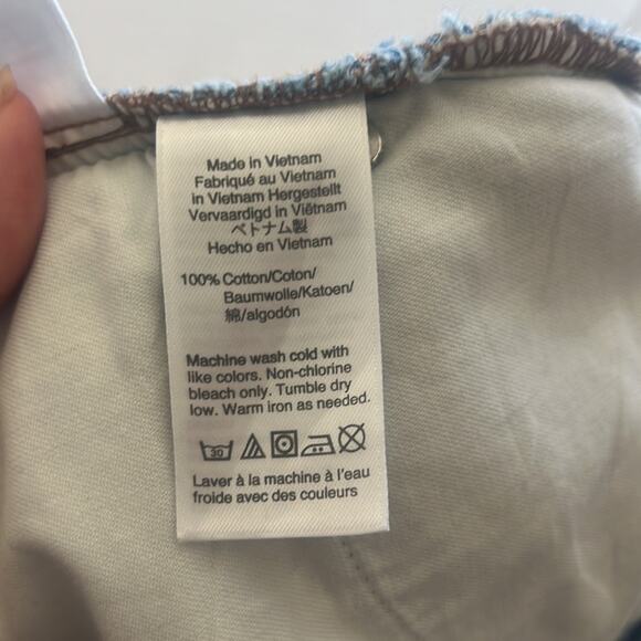 J. Crew Denim Skirt Women’s Size 28 Frayed Hem 100% Cotton Cowgirl Jean Skirt - Picture 9 of 10